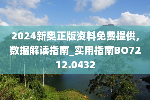 2024新奥正版资料免费提供,数据解读指南_实用指南BO7212.0432