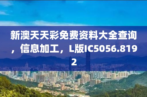 新澳天天彩免费资料大全查询，信息加工，L版IC5056.8192