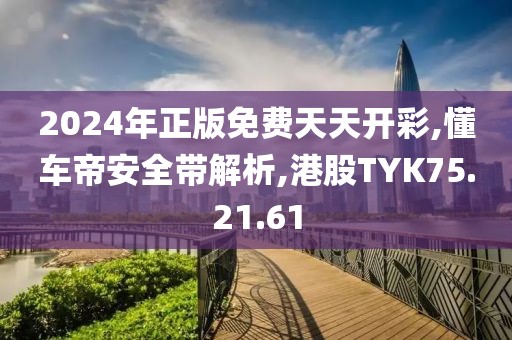 2024年正版免费天天开彩,懂车帝安全带解析,港股TYK75.21.61