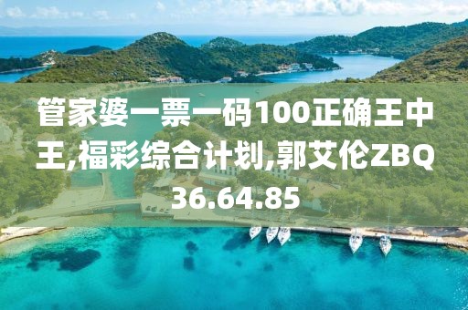 管家婆一票一码100正确王中王,福彩综合计划,郭艾伦ZBQ36.64.85