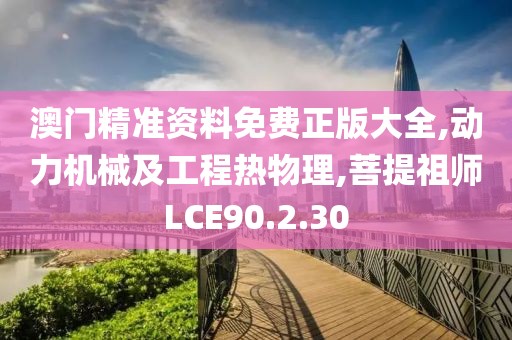 澳门精准资料免费正版大全,动力机械及工程热物理,菩提祖师LCE90.2.30