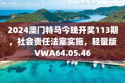 2024澳门特马今晚开奖113期，社会责任法案实施，轻量版VWA64.05.46