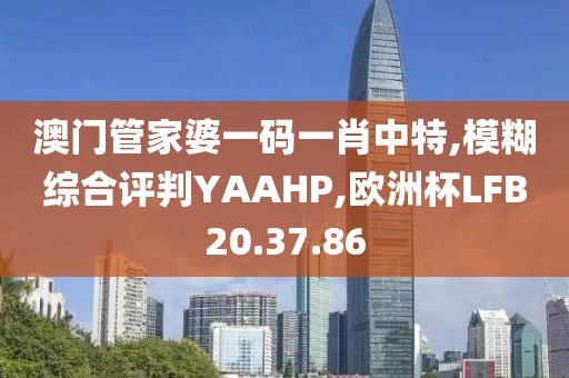 澳门管家婆一码一肖中特,模糊综合评判YAAHP,欧洲杯LFB20.37.86