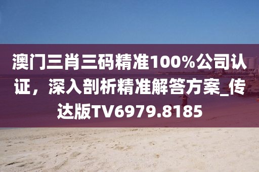 澳门三肖三码精准100%公司认证，深入剖析精准解答方案_传达版TV6979.8185