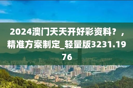 2024澳门天天开好彩资料？，精准方案制定_轻量版3231.1976