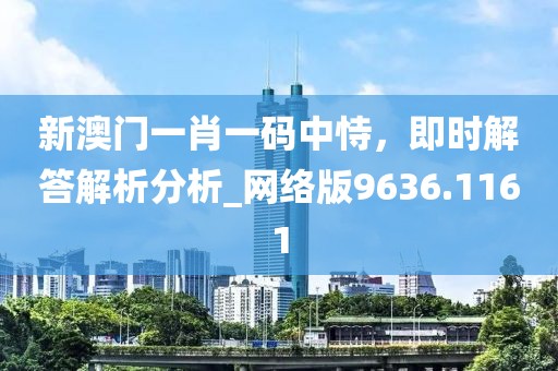 新澳门一肖一码中恃，即时解答解析分析_网络版9636.1161