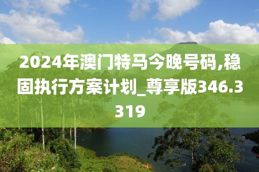 2024年澳门特马今晚号码,稳固执行方案计划_尊享版346.3319