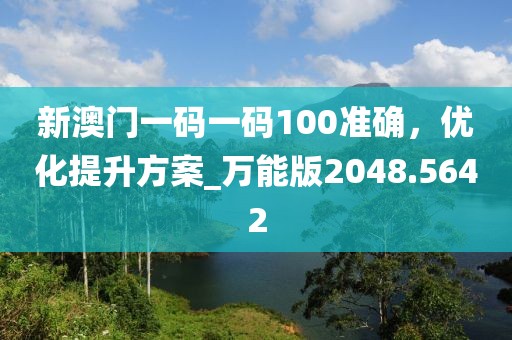 新澳门一码一码100准确，优化提升方案_万能版2048.5642