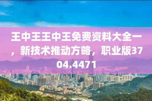 王中王王中王免费资料大全一，新技术推动方略，职业版3704.4471